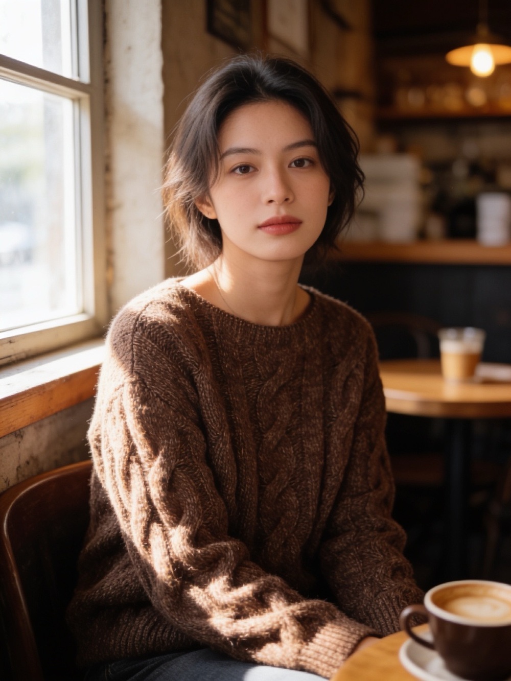 Massimo Dutti chunky cable-knit sweater /L